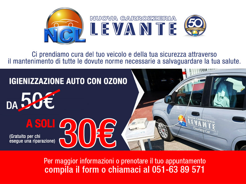 Promozione igienizzazione abitacolo con ozono a Bologna